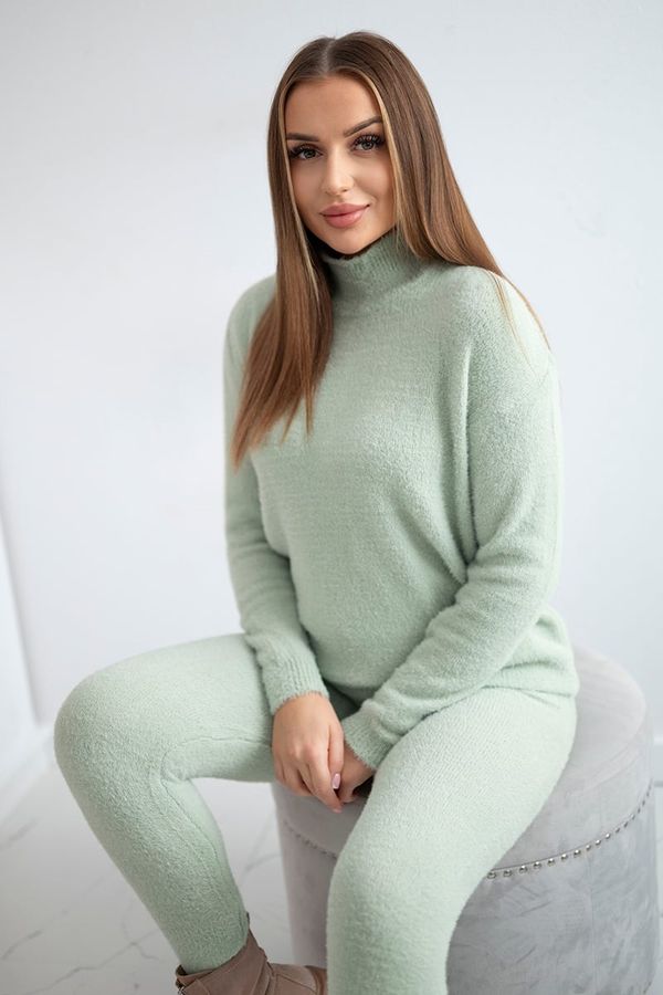 Kesi Two-piece set of dark mint alpaca sweaters