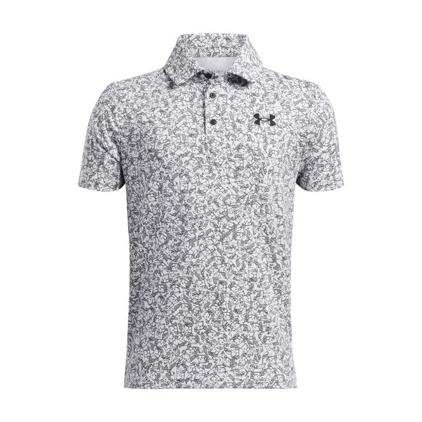 Under Armour UA Playoff Printed Polo-WHT