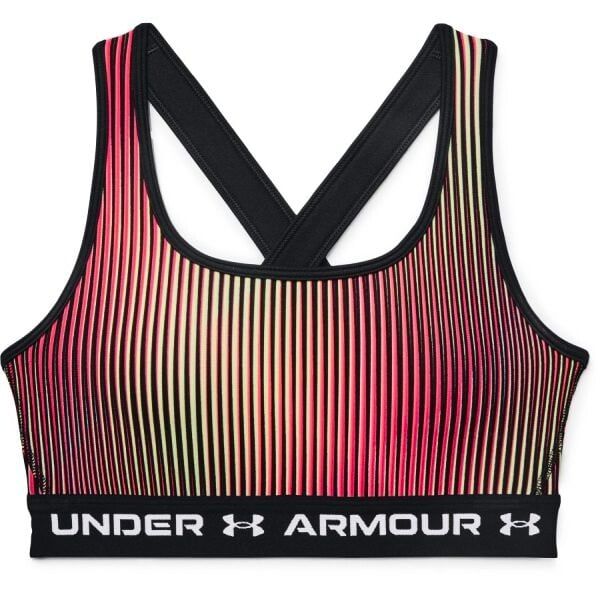 Under Armour Under Armour Crossback Mid Print Women's Bra-BLK XS