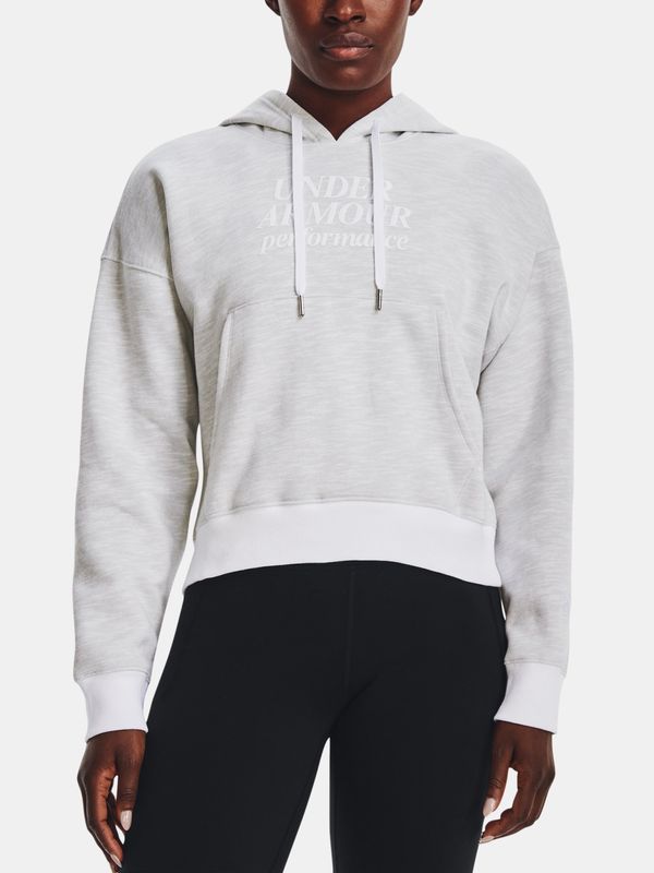 Under Armour Under Armour Sweatshirt Essential Script Hoodie-WHT - Women