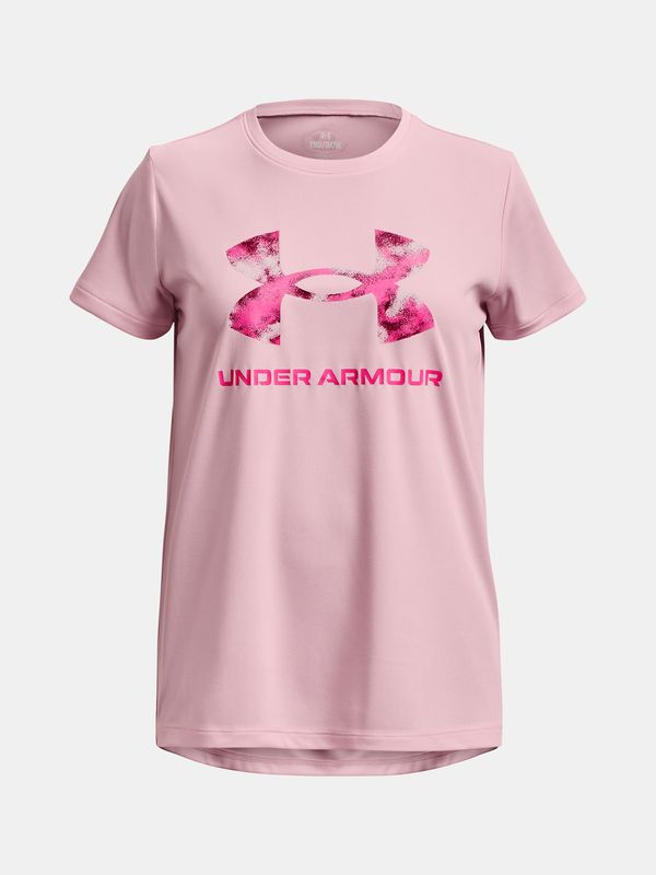 Under Armour Under Armour T-Shirt Tech Solid Print Fill BL SSC-PNK - Girls