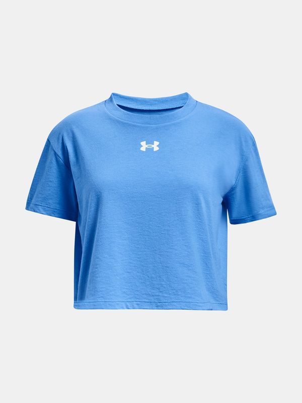 Under Armour Under Armour T-Shirt UA CROP SPORTSTYLE LOGO SS-BLU - Girls