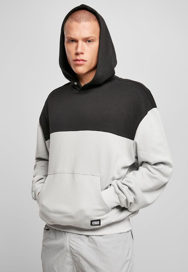 Urban Classics Upper Block Hoody Light Asphalt/Black