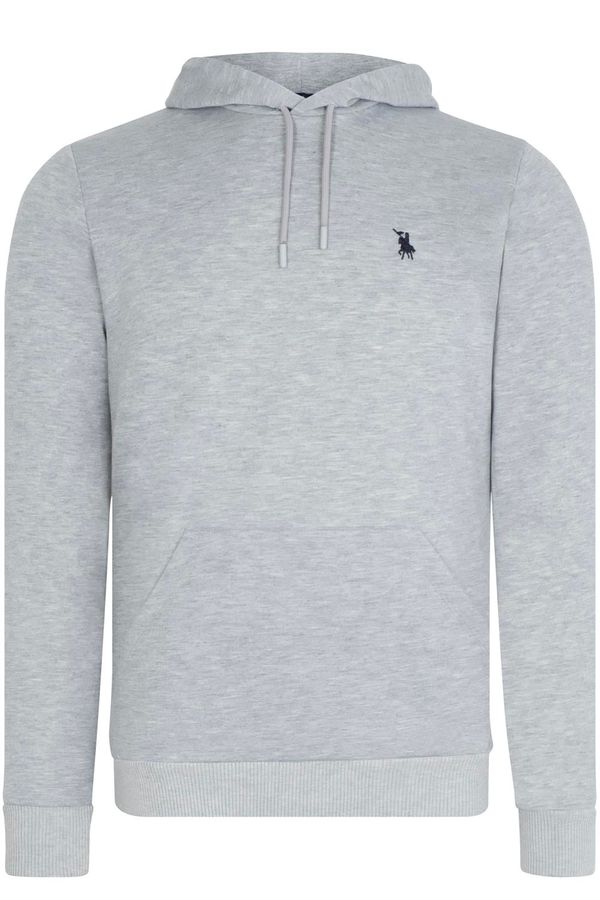 dewberry V4011 DEWBERRY MEN'S HOODED SWEATSHIRT-GREY