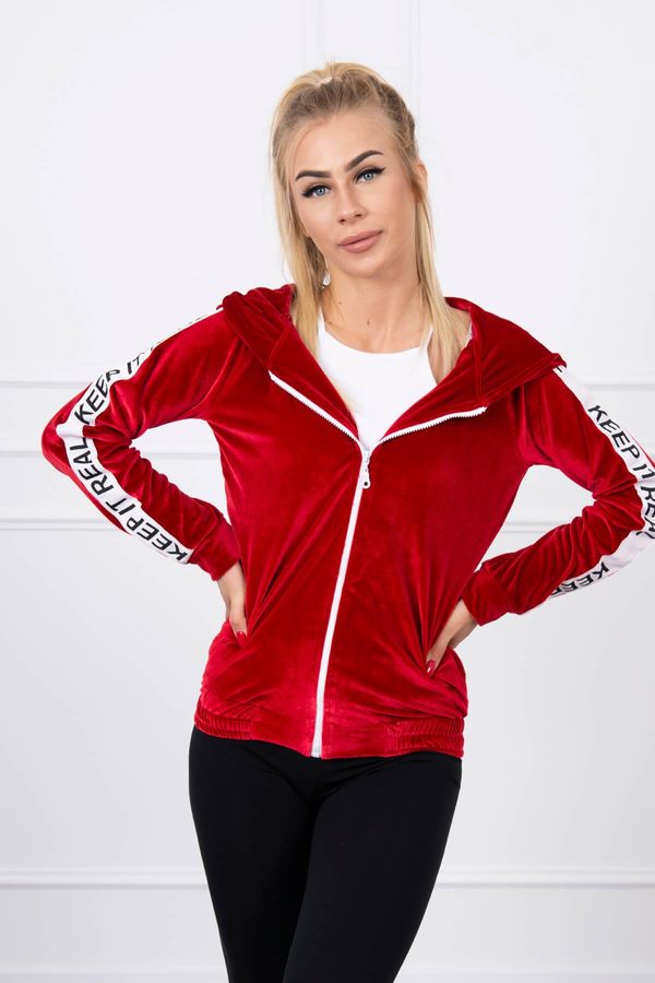 Kesi Velour hoodie red