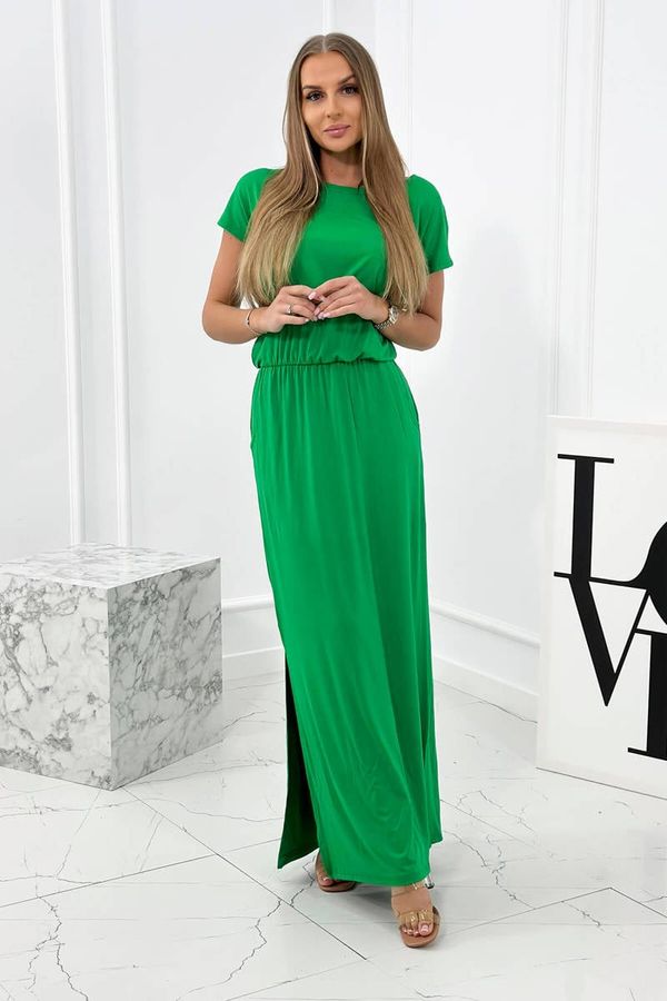 Kesi Viscose dress with pockets green