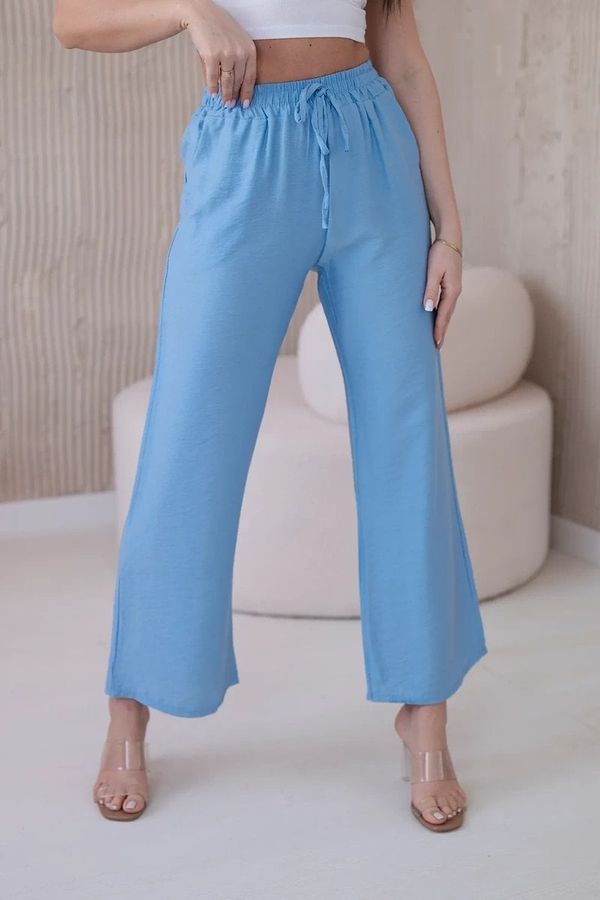 Kesi Viscose wide blue trousers