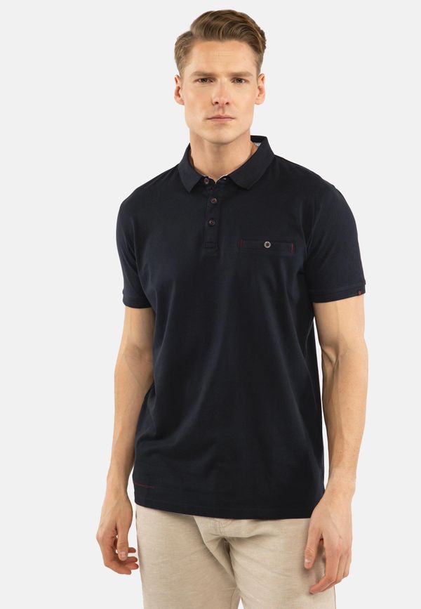 Volcano Volcano Man's Polo T-Shirt O-DYLAN Navy Blue