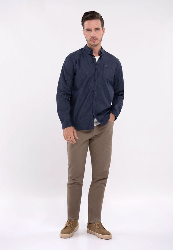 Volcano Volcano Man's Shirt K-Daren Navy Blue