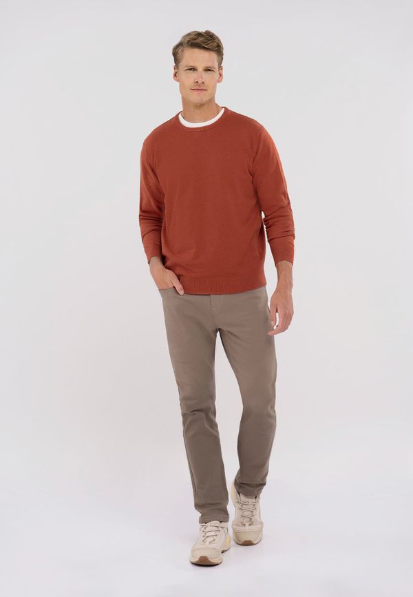 Volcano Volcano Man's Sweater S-Rado Orange Melange