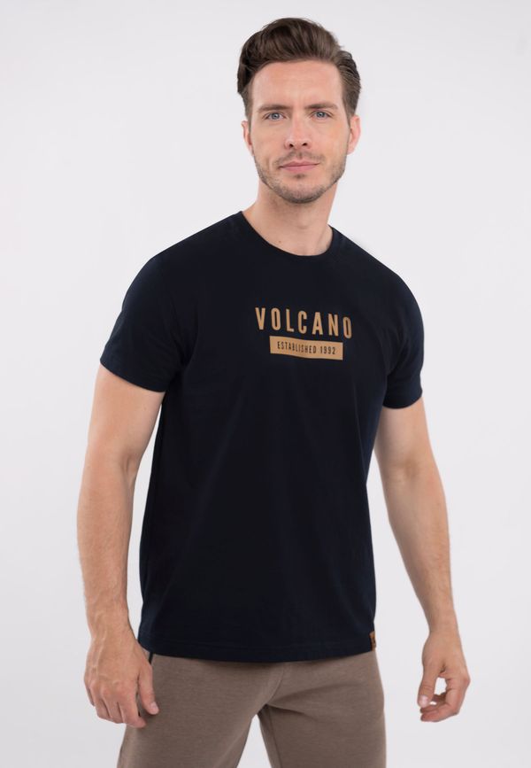 Volcano Volcano Man's T-Shirt T-Brad Navy Blue