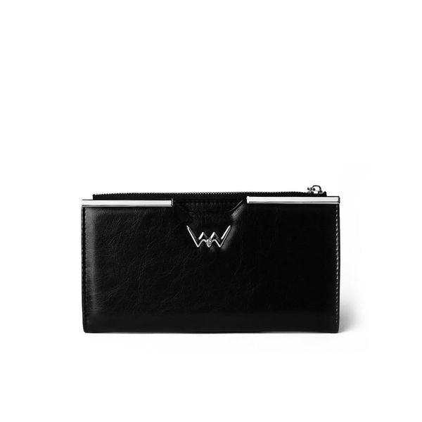 VUCH Vuch Large Wallet with Clasp Black Nadine