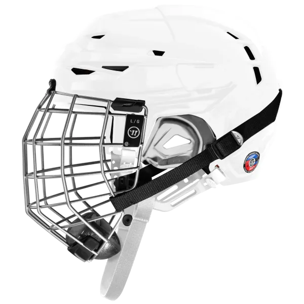 Warrior Warrior Covert CF 100 Senior white Hockey Helmet Combo, Senior