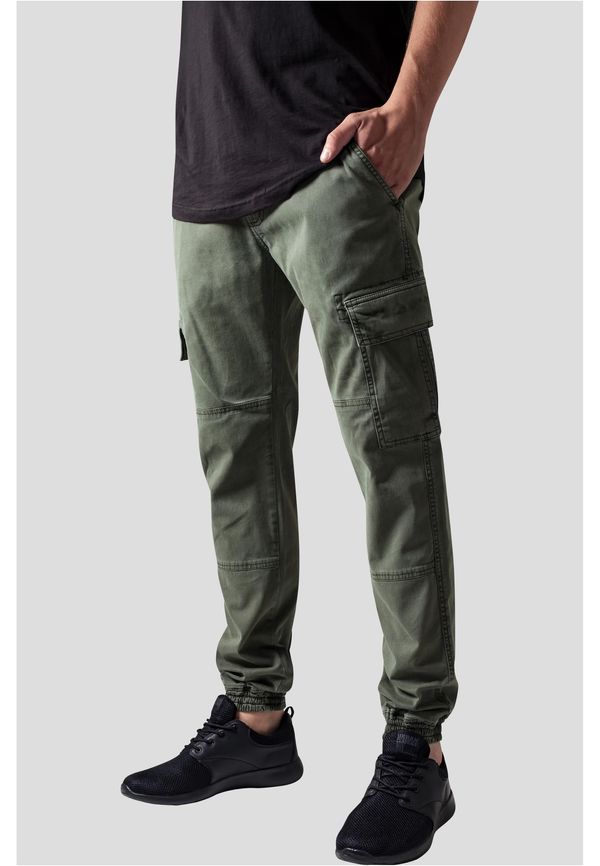 Urban Classics Washed Cargo Twill Jogging Pants Olive