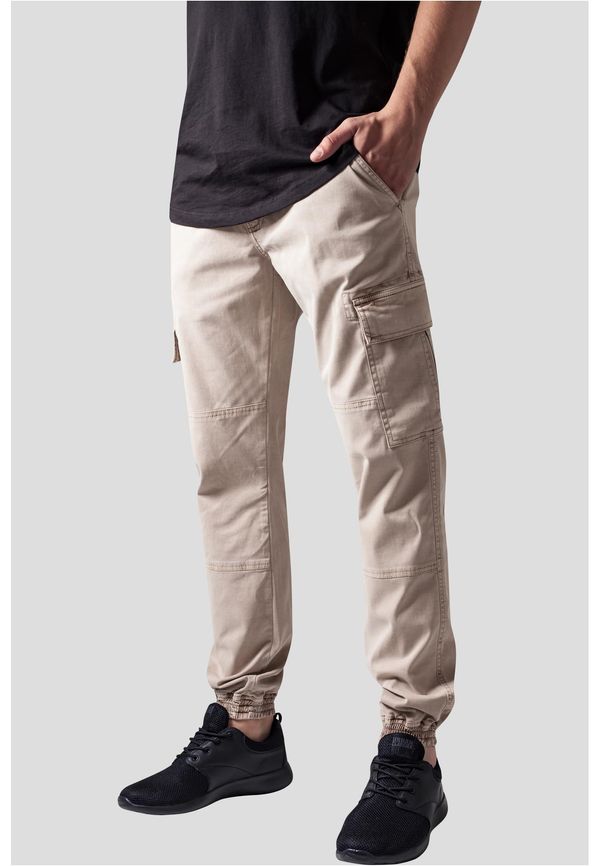 Urban Classics Washed Cargo Twill Jogging Pants Sand