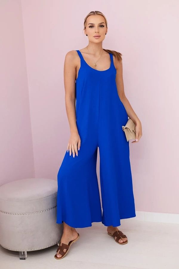 Kesi Webbing jumpsuit with wide legs cornflower blue