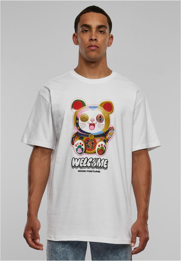 Mister Tee Welcome Cat Heavy Oversize T-shirt White