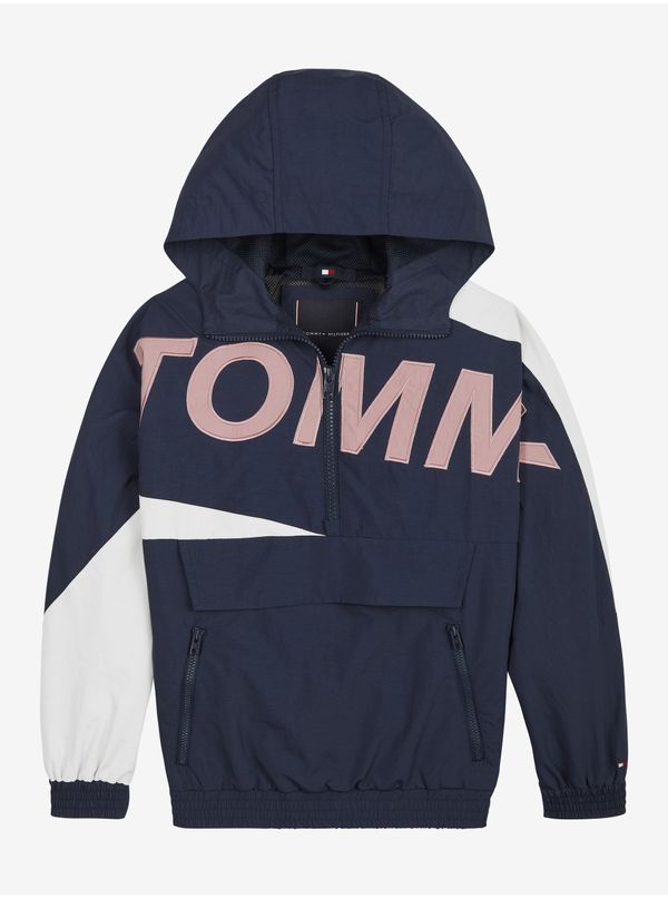 Tommy Hilfiger White and blue boys' hooded jacket Tommy Hilfiger - Boys