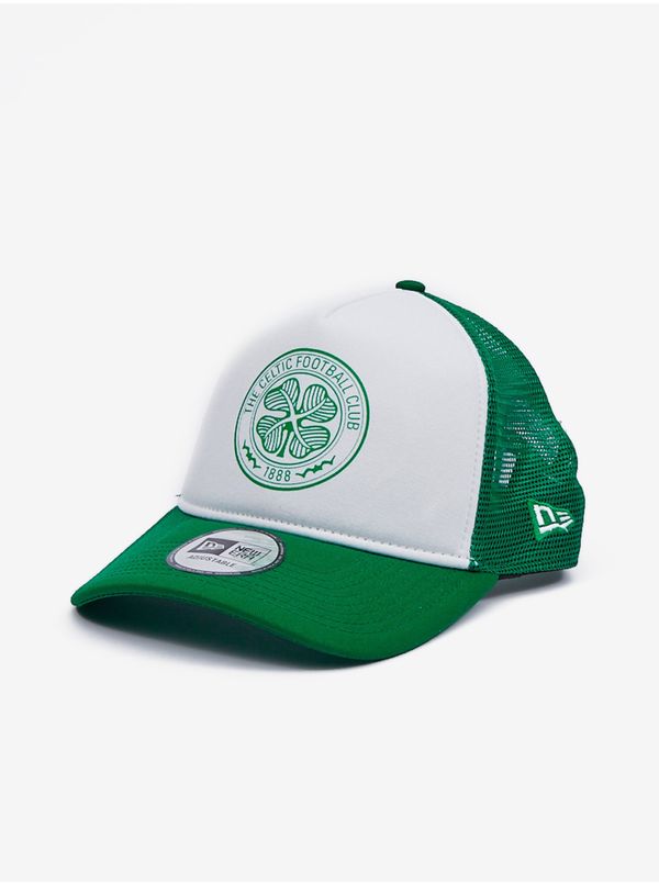 New Era White and Green Men's Cap New Era Celtic - Men