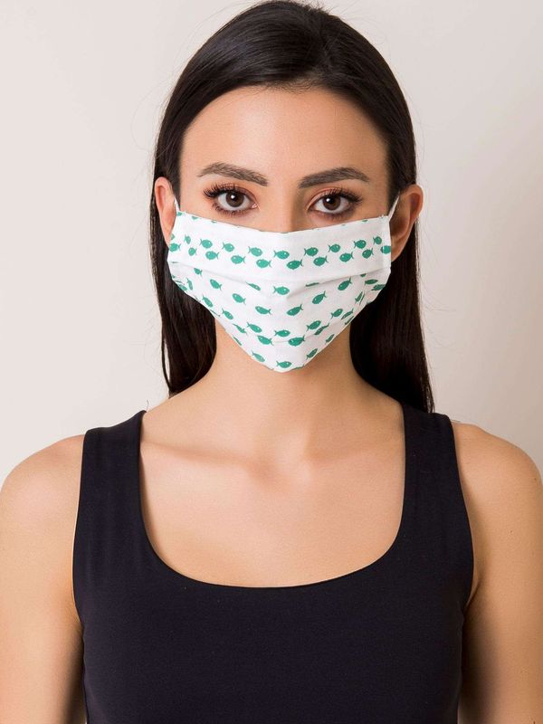 Fashionhunters White and green reusable mask