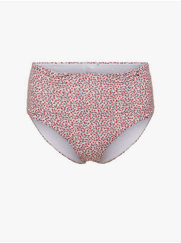 Only White and Red Floral Swimsuit Bottoms ONLY Ella - Women
