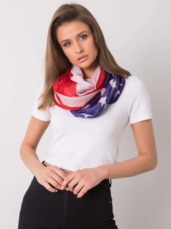 Fashionhunters White and red scarf with print