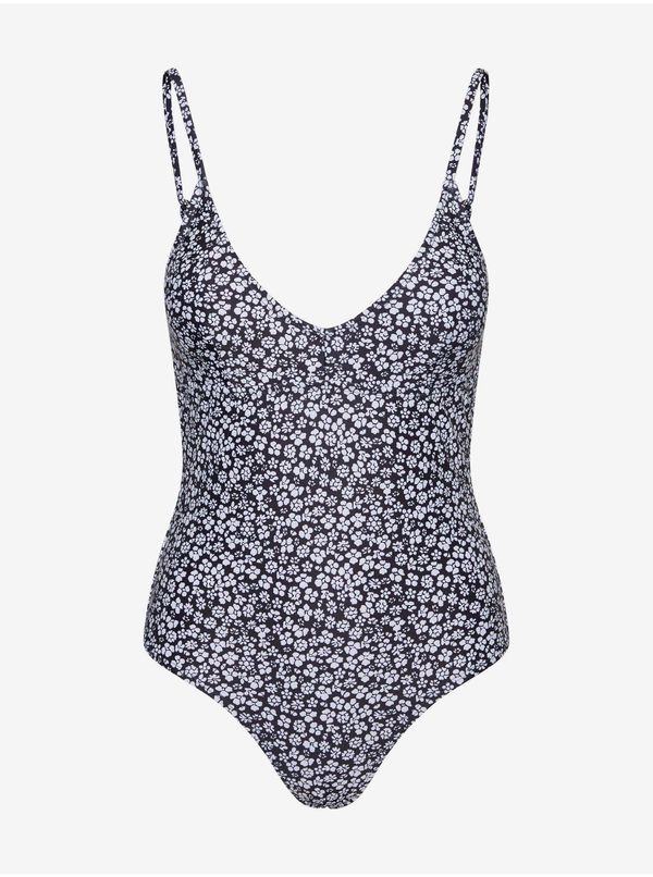 Vero Moda White-black floral one-piece swimwear VERO MODA Doris - Ladies