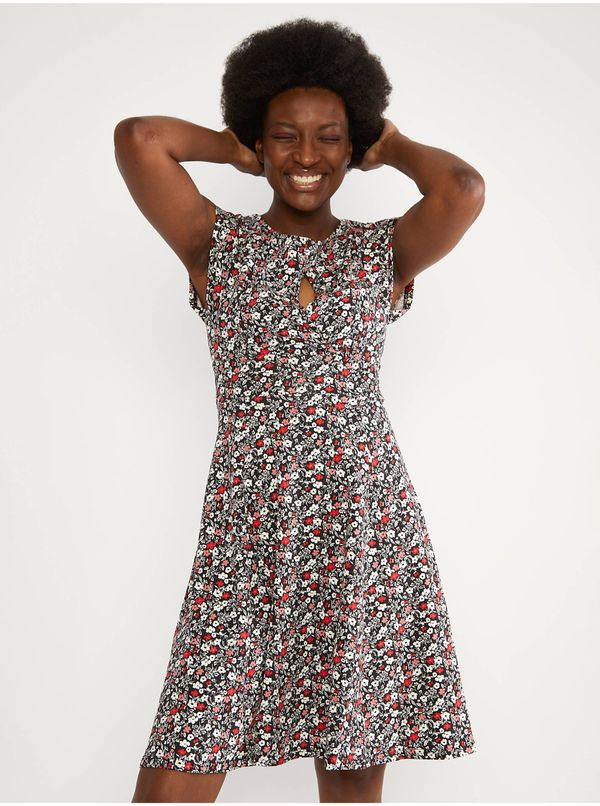 Blutsgeschwister White-black ladies floral dress Blutsgeschwister Ringelreih - Ladies