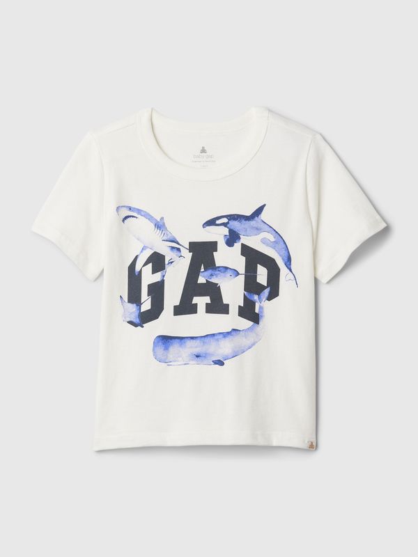 GAP White boys' T-shirt with GAP print