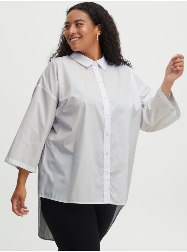 Fransa White Fransa Shirt with Extended Back - Women