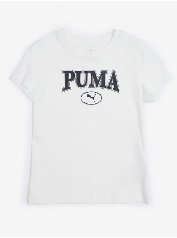 Puma White Girls T-Shirt Puma Squad - Girls