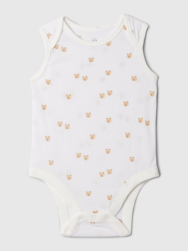 GAP White girly patterned sleeveless bodysuit GAP