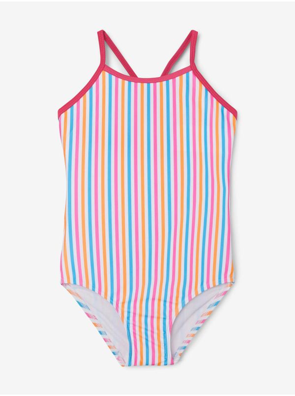 name it White Girly Striped Swimwear name it Ziza - Girls