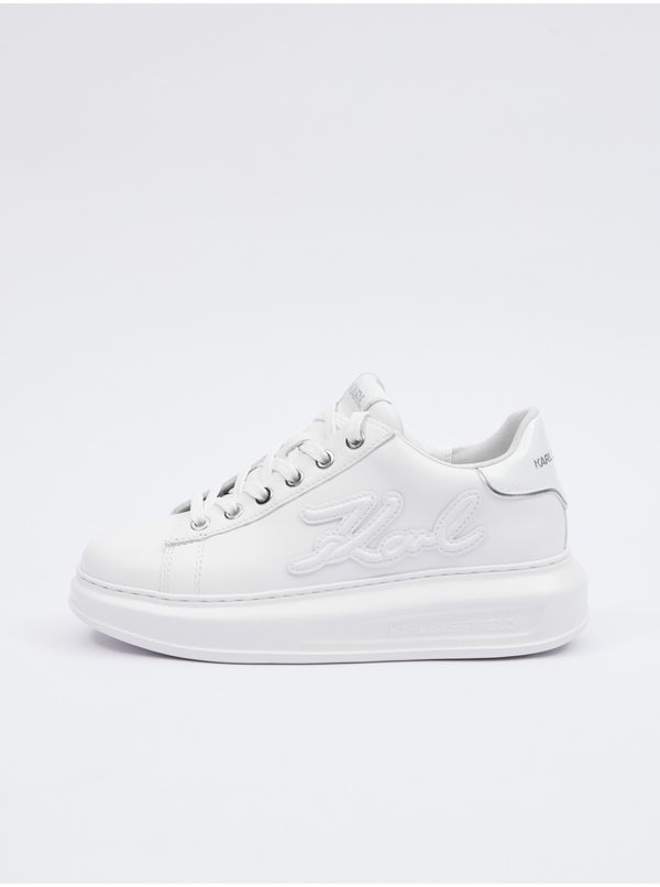Karl Lagerfeld White leather women's sneakers KARL LAGERFELD - Women's