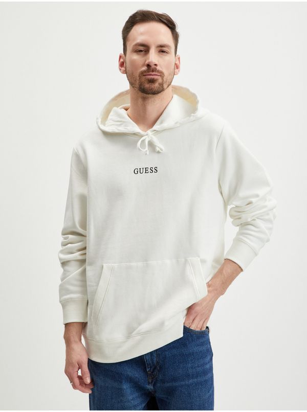 Guess White Mens Hoodie Guess Roy - Men