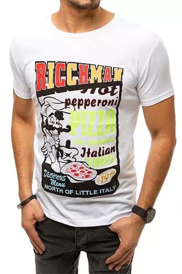 DStreet White men's T-shirt RX4372 with print