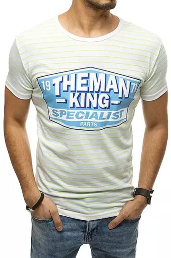 DStreet White men's T-shirt RX4396 with print