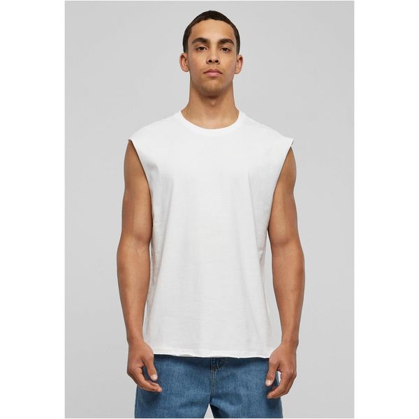 Urban Classics White sleeveless T-shirt with open brim