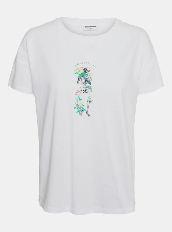 Noisy May White T-Shirt Noisy May Command - Women