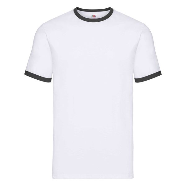 Fruit of the Loom White T-shirt Ringer Fruit of the Loom