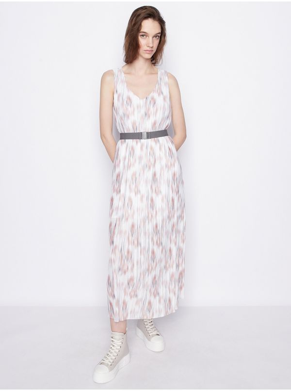 Armani White Women Patterned Maxi-Dresses Armani Exchange - Women