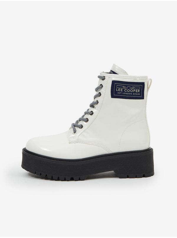 Lee White Women's Ankle Boots on the Lee Cooper Platform - Women