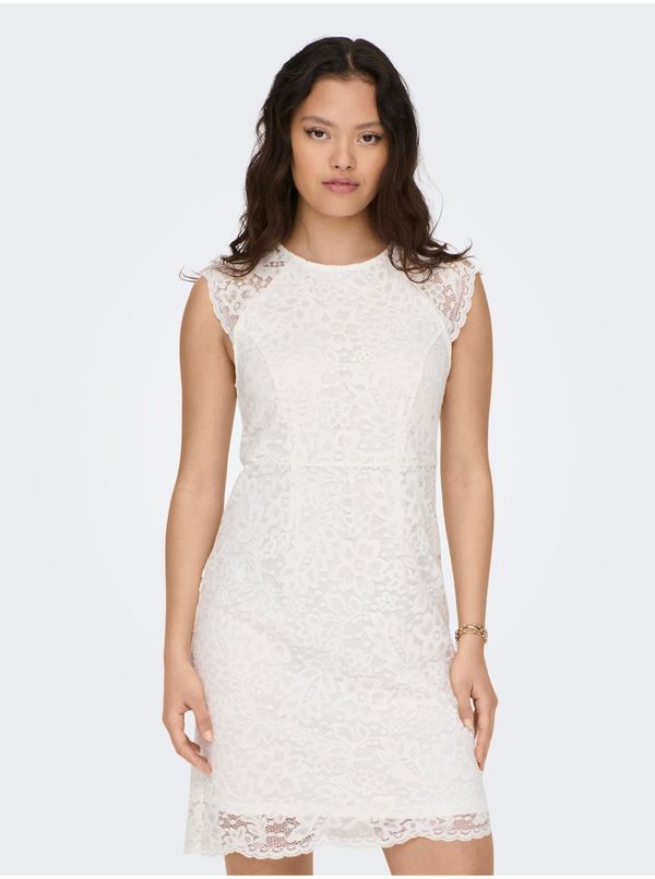 Only White women's lace sheath dress ONLY Arzina - Women's