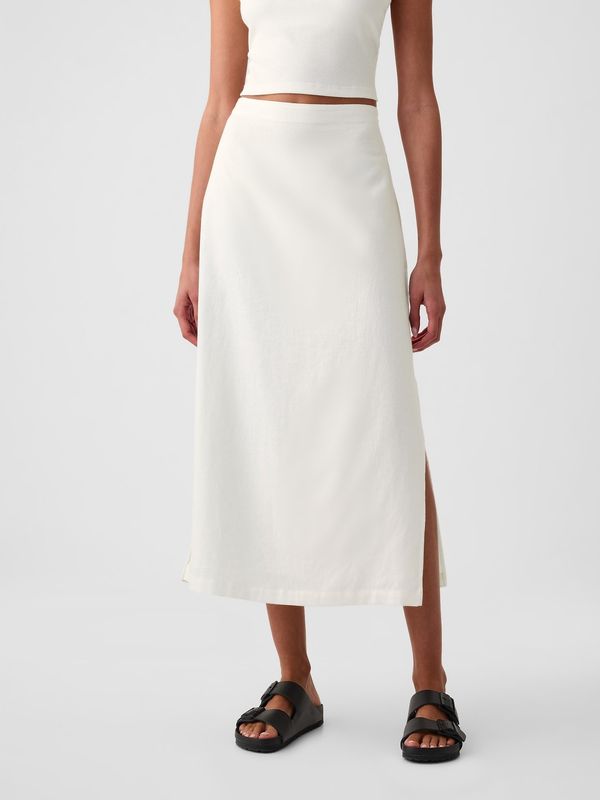 GAP White women's linen skirt GAP