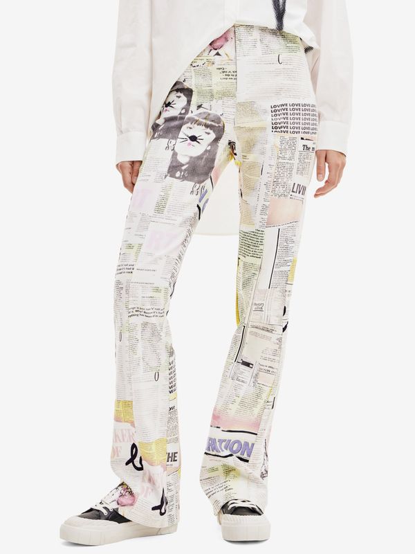 DESIGUAL White women's patterned trousers Desigual Nicole