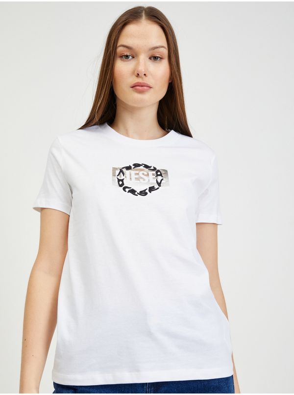 Diesel White women's T-shirt Diesel Sily - Women