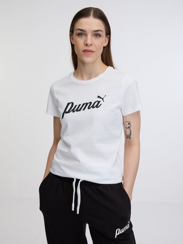 Puma White women's T-shirt Puma ESS+ Script Tee