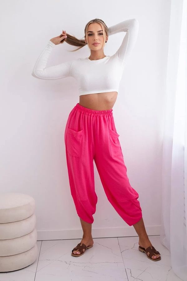 Kesi Wide-leg trousers with pockets - pink