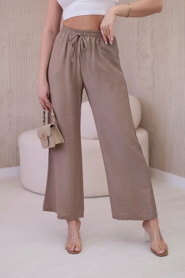 Kesi Wide viscose trousers Fango