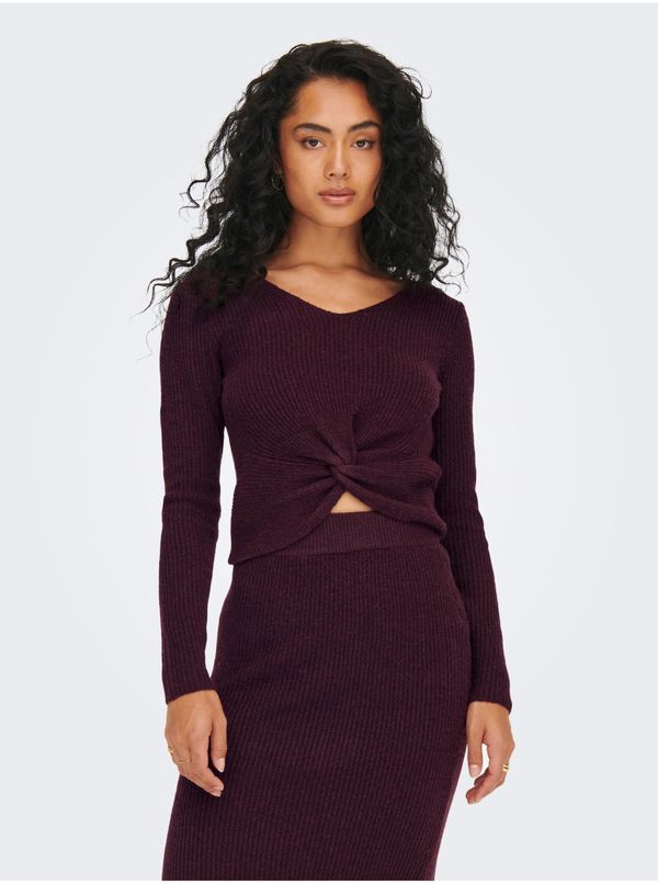 JDY Wine ribbed sweater JDY Liva - Women